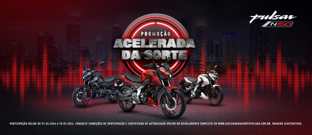 Bajaj realiza sorteio de seis motos Pulsar N150 na campanha “Acelerada da Sorte”